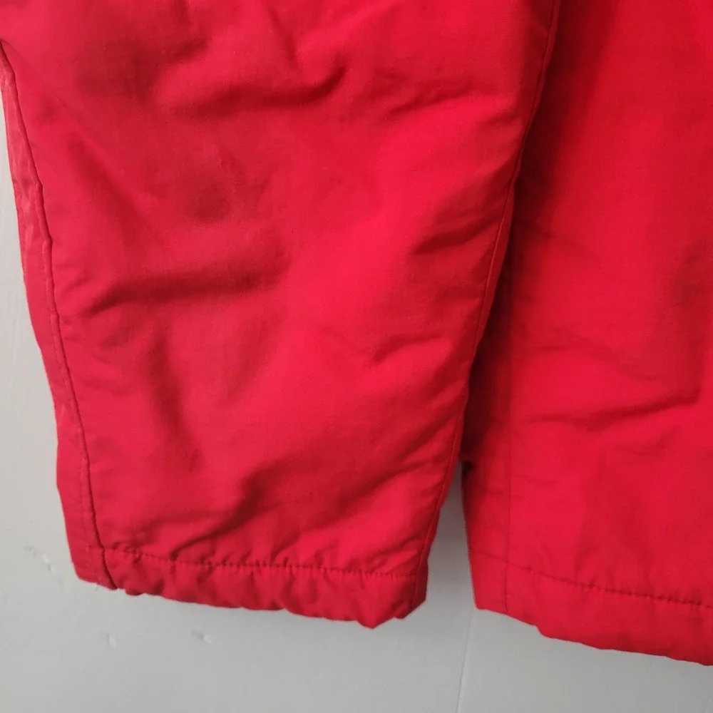 LL Bean Toddler Red Thinsulate Snow Bib Overalls Sz 4T Zip Front & Legs Boy Girl
